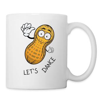 Erdnuss Let`s Dance Tanzen Peanut - Tasse - Weiß - Rechts