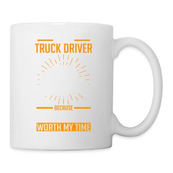 Truck driver courier gift - Mug - white - Right