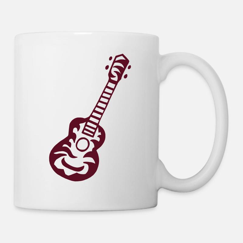 Ukulélé guitare unicolore 3 - Mug blanc - blanc