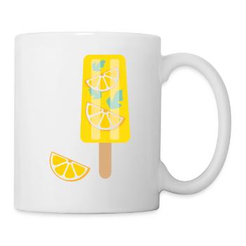 Zitronen Wassereis am Stiel - Tasse - Weiß - Rechts
