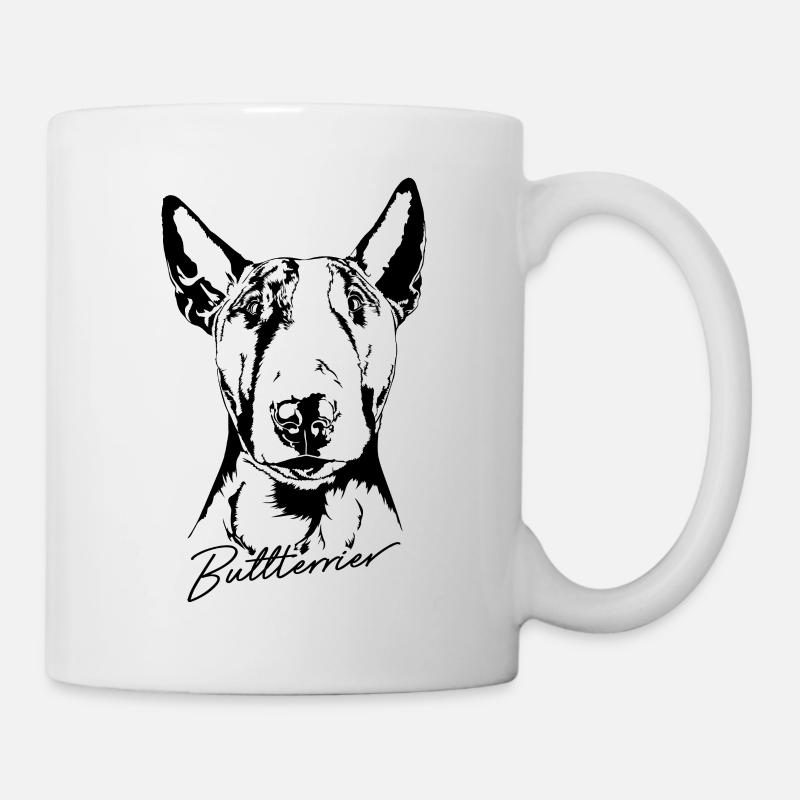 BULLTERRIER Portrait Hund Hunde Wilsigns - Tasse - Weiß