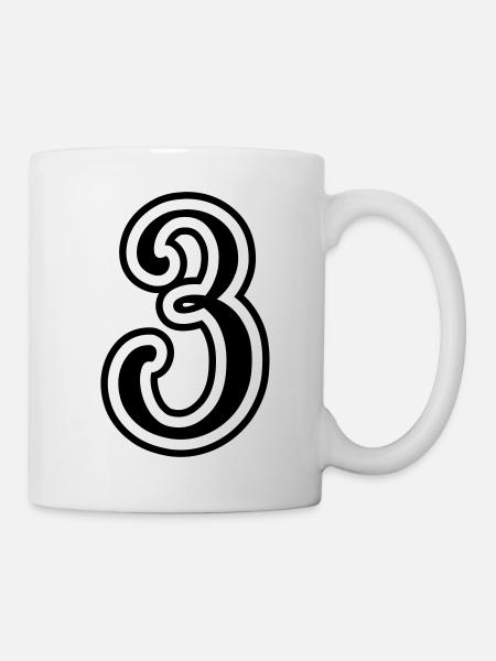 3 Number number - Mug - white