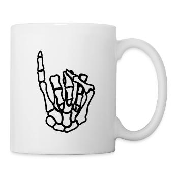 contour du squelette de klenkes - Mug blanc - blanc - Droite