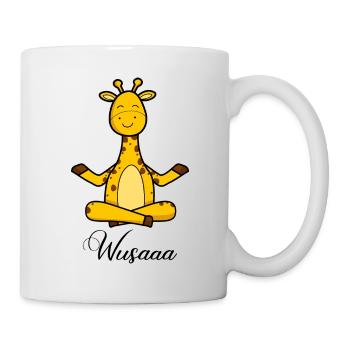 Auszeit Durchatmen Wusaaa Giraffe - Tasse - Weiß - Rechts