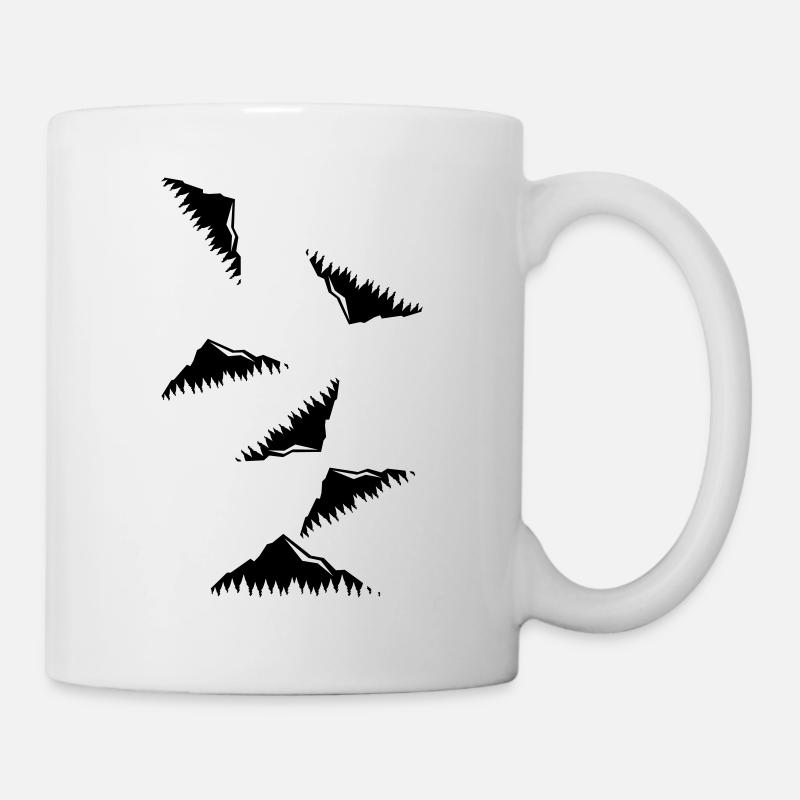 Icône montagnes montagnes - Mug blanc - blanc