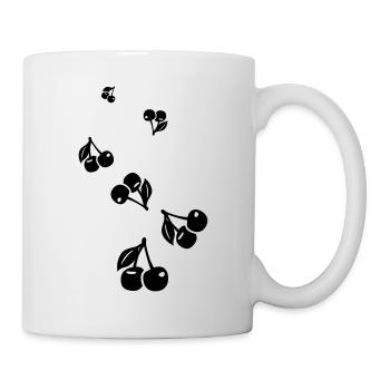 Symbole des cerises - Mug blanc - blanc - Droite