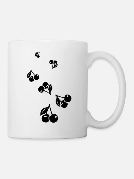 Kirschen symbol - Tasse - Weiß