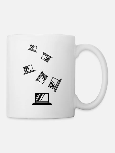Laptop Symbol - Tasse - Weiß