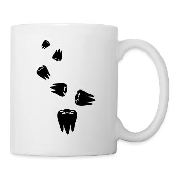 Symbole de l’icône de dent - Mug blanc - blanc - Droite