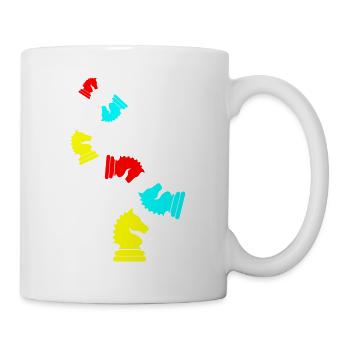 Pièce d’échecs de cheval - Mug blanc - blanc - Droite