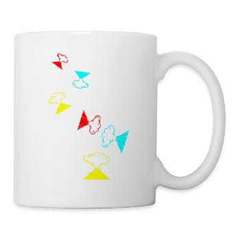 Icône de volcan - Mug blanc - blanc - Droite
