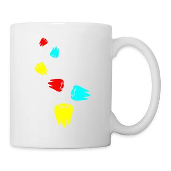 Symbole de l’icône de dent - Mug blanc - blanc - Droite