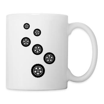 Réglage des pneus - Mug blanc - blanc - Droite