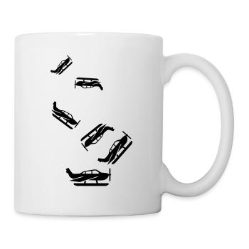 Symbole de l’avion - Mug blanc - blanc - Droite