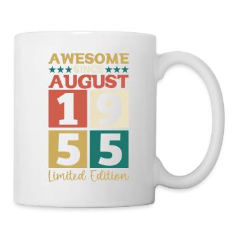 Awesome since August 1955 67th Birthday Gift - Mug - white - Right