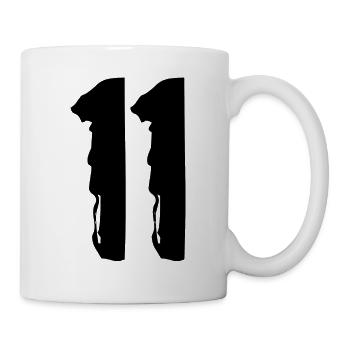11 Zahl Trikot - Tasse - Weiß - Rechts