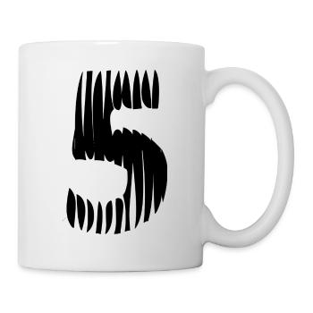 Maillot numéro 5 - Mug blanc - blanc - Droite
