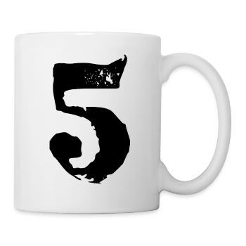 Maillot numéro 5 - Mug blanc - blanc - Droite