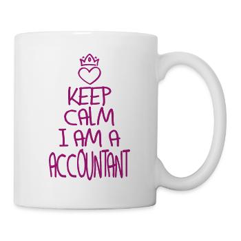 Keep Calm Buchhalter cool Buchhalter Geschenk - Tasse - Weiß - Rechts