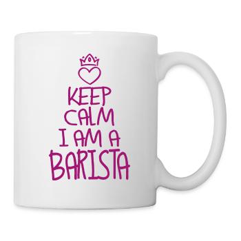 Keep Calm Barista cool Barista Cadeau - Mug blanc - blanc - Droite