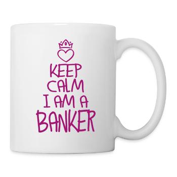 Keep Calm Bankkaufmann cool Bankkaufmann Geschenk - Tasse - Weiß - Rechts