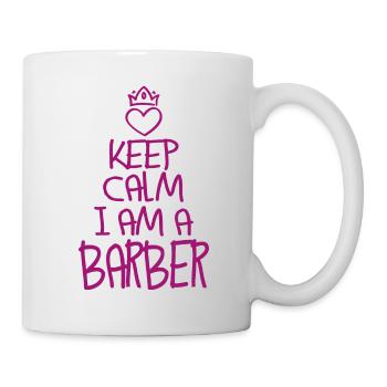 Gardez calmer Barbier cool Barbier Cadeau - Mug blanc - blanc - Droite