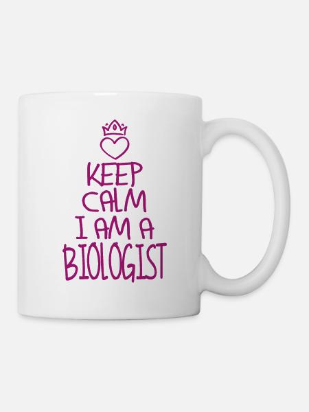 Keep Calm Biologe cool Biologe Geschenk - Tasse - Weiß