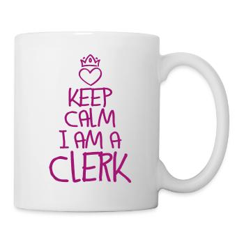 Keep Calm Clerk - Mug - white - Right