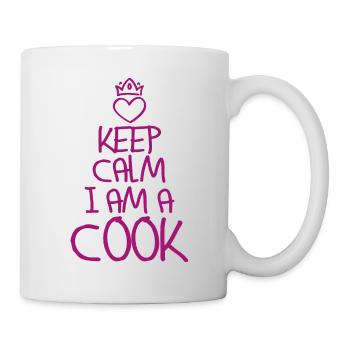 Keep Calm Koch cool Koch Geschenk - Tasse - Weiß - Rechts