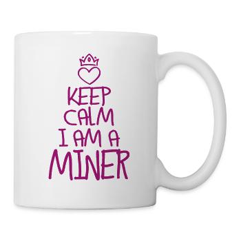 Gardez votre calme les mineurs - Mug blanc - blanc - Droite