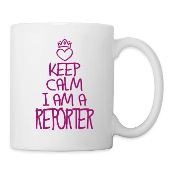 Keep Calm Reporter cool reporter gift - Mug - white - Right