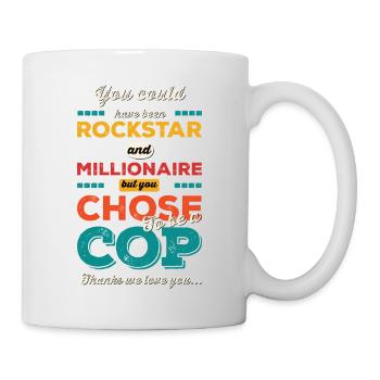 Du hast dich entschieden, ein Polizist zu sein - Tasse - Weiß - Rechts