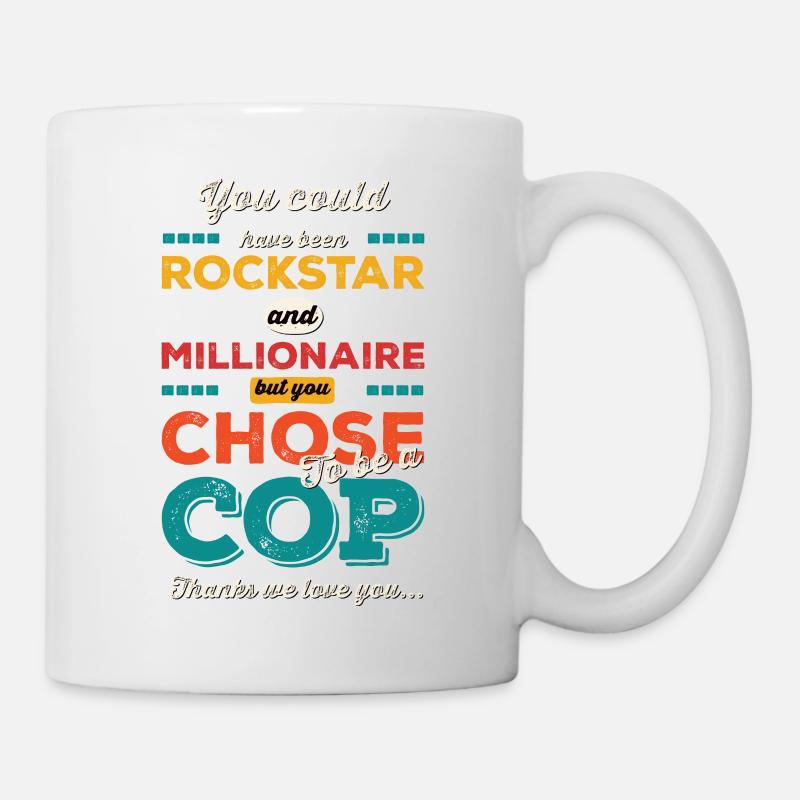Vous avez choisi d’être flic - Mug blanc - blanc