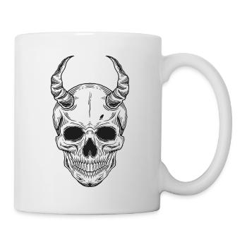 Skull Skull Horror Skeleton Halloween Metal - Mug - white - Right