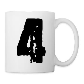 Maillot numéro 4 - Mug blanc - blanc - Droite