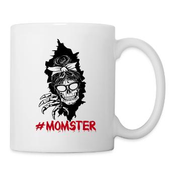 Momster Mama Schädel Skull Halloween - Mug - white - Right