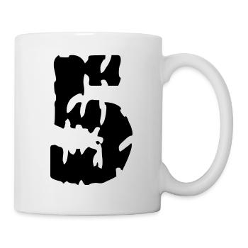 5 Number jersey - Mug - white - Right