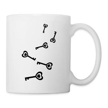 Mariage au cœur clé - Mug blanc - blanc - Droite