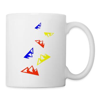 Berg Icon Bunt - Tasse - Weiß - Rechts