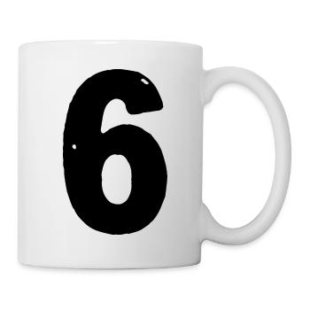 Maillot 6 numéros - Mug blanc - blanc - Droite