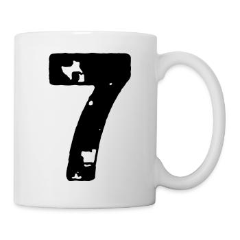 7 Maillot numéro - Mug blanc - blanc - Droite