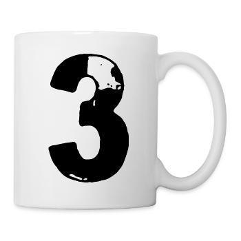 3 Zahl Trikot - Tasse - Weiß - Rechts