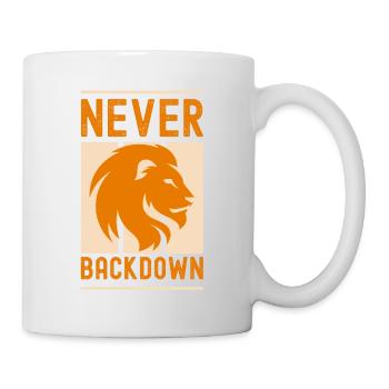 Niemals zurückweichen - Tasse - Weiß - Rechts