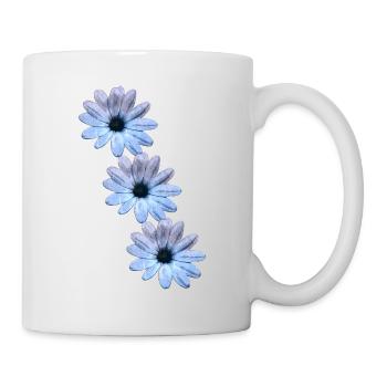Marguerites 3 fois - Mug blanc - blanc - Droite