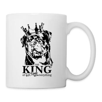 Rottweiler Roi de tout Chiens Disant - Mug blanc - blanc - Droite