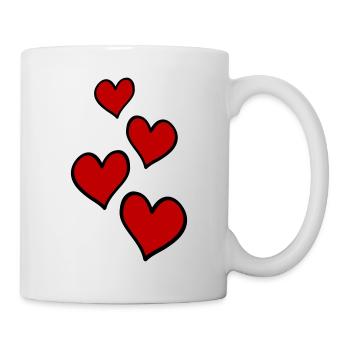 Herzen Love Symbol - Tasse - Weiß - Rechts