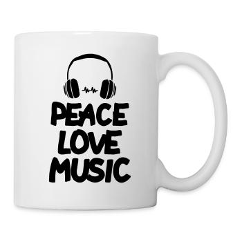 Peace Love Music - Tasse - Weiß - Rechts