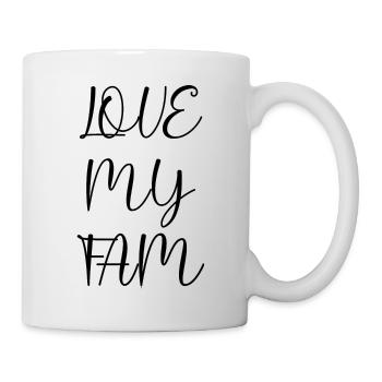 Love my fam family love peace - Mug - white - Right