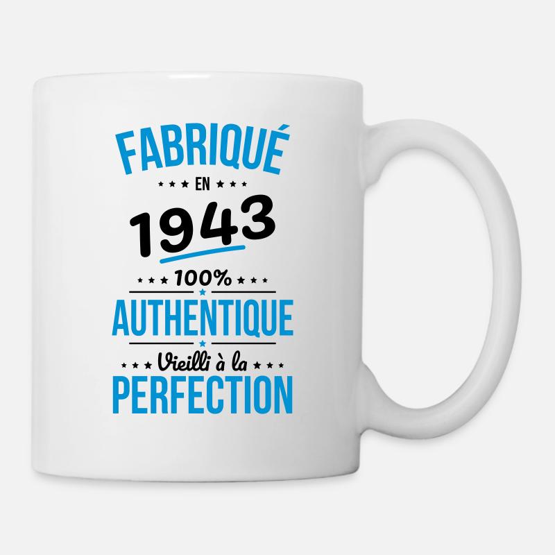 Anniversaire 81 ans - Fabriqué en 1943 - Mug blanc - blanc