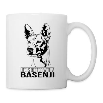 La vie de Basenji est meilleure Chien Chiens Chiens Wilsigns - Mug blanc - blanc - Droite